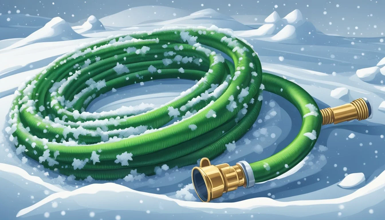 can garden hoses be left outside in winter